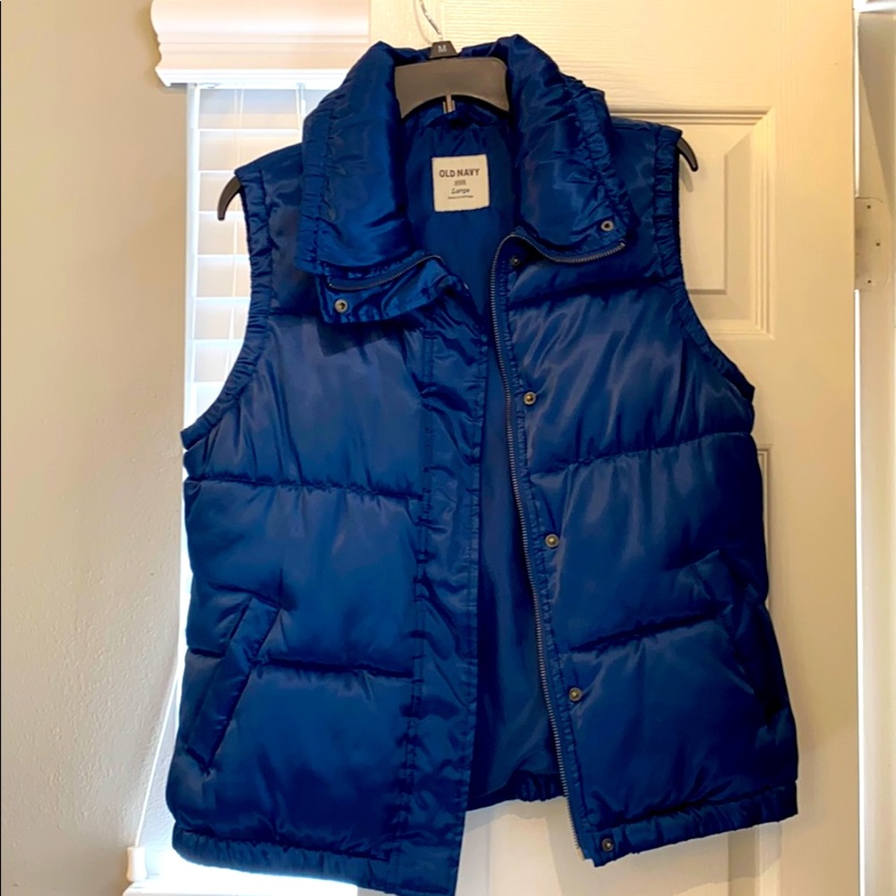 Old Navy dark blue vest coat size L
